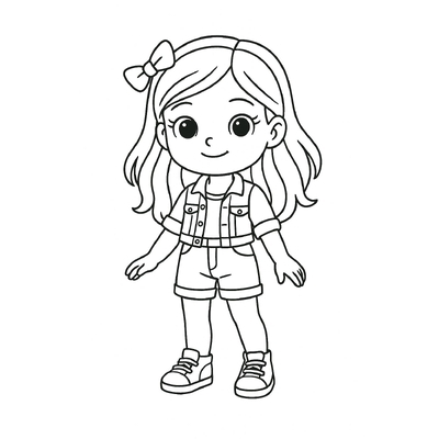 Doll Coloring Pages for Kids – Cute Printable PDF Sheets