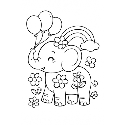 Elephant Coloring Pages for Kids – Cute Printable PDF Sheets