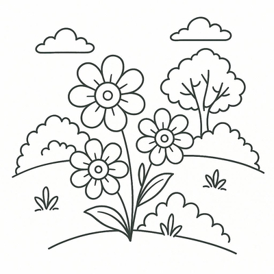 Flower Coloring Pages 2026 – Diverse and Adorable Designs for Kids