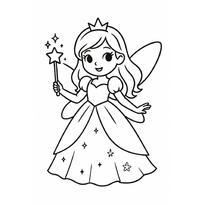 Princess Coloring Pages for Kids – Beautiful and Adorable Designs