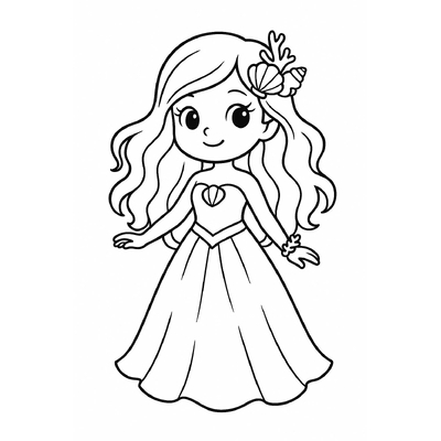 Princess Coloring Pages for Kids – Beautiful and Adorable Designs