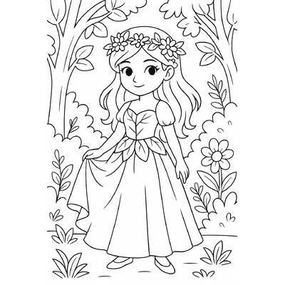 Princess Coloring Pages for Kids – Beautiful and Adorable Designs