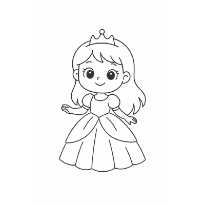 Princess Coloring Pages for Kids – Beautiful and Adorable Designs