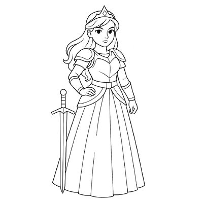 Princess Coloring Pages for Kids – Beautiful and Adorable Designs