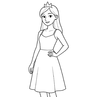 Princess Coloring Pages for Kids – Beautiful and Adorable Designs