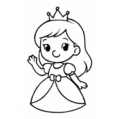 Princess Coloring Pages for Kids – Beautiful and Adorable Designs