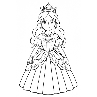 Princess Coloring Pages for Kids – Beautiful and Adorable Designs
