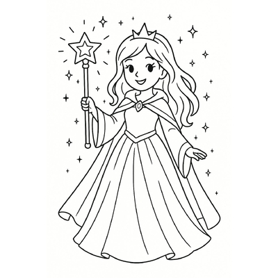 Princess Coloring Pages for Kids – Beautiful and Adorable Designs