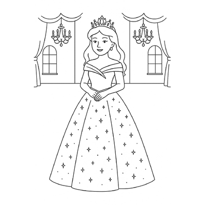 Princess Coloring Pages for Kids – Beautiful and Adorable Designs