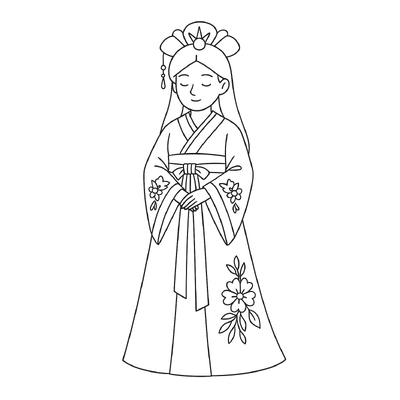 Princess Coloring Pages for Kids – Beautiful and Adorable Designs