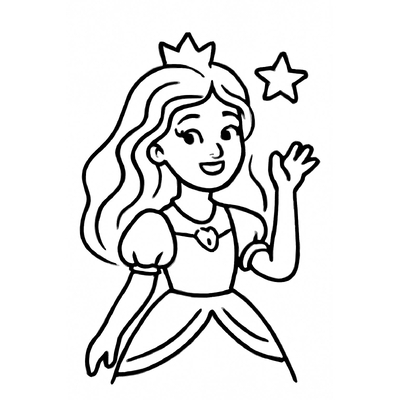 Princess Coloring Pages for Kids – Beautiful and Adorable Designs