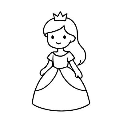 Princess Coloring Pages for Kids – Beautiful and Adorable Designs