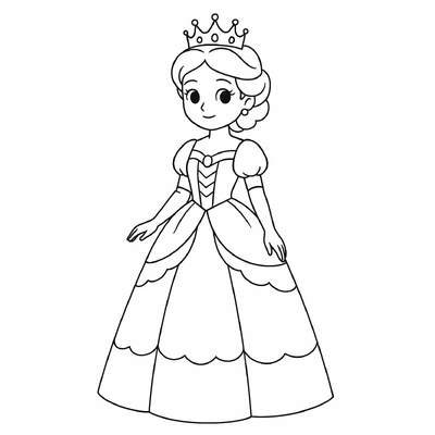 Princess Coloring Pages for Kids – Beautiful and Adorable Designs