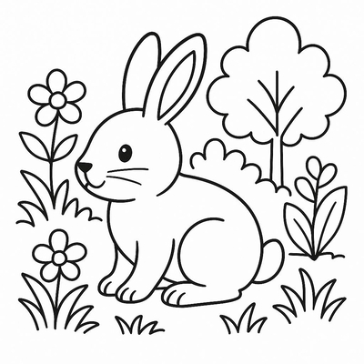 Rabbit Coloring Pages for Kids – Easy-to-Download PDF Sheets