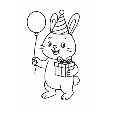 Rabbit Coloring Pages for Kids – Easy-to-Download PDF Sheets