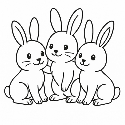Rabbit Coloring Pages for Kids – Easy-to-Download PDF Sheets