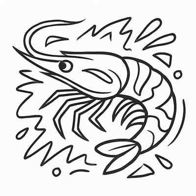 Shrimp Coloring Pages for Kids 2026 – Easy-to-Download PDF Sheets