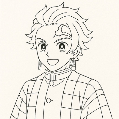 Tanjiro Coloring Pages for Kids 2026 - PDF Coloring Sheets