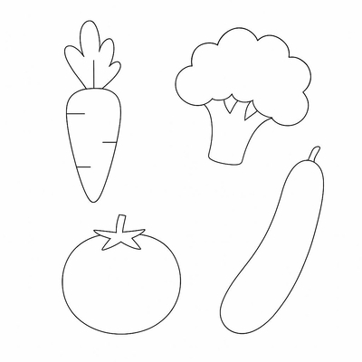 Vegetable Coloring Pages for Kids 2026 - PDF Coloring Sheets