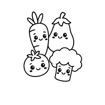 Vegetable Coloring Pages for Kids 2026 - PDF Coloring Sheets