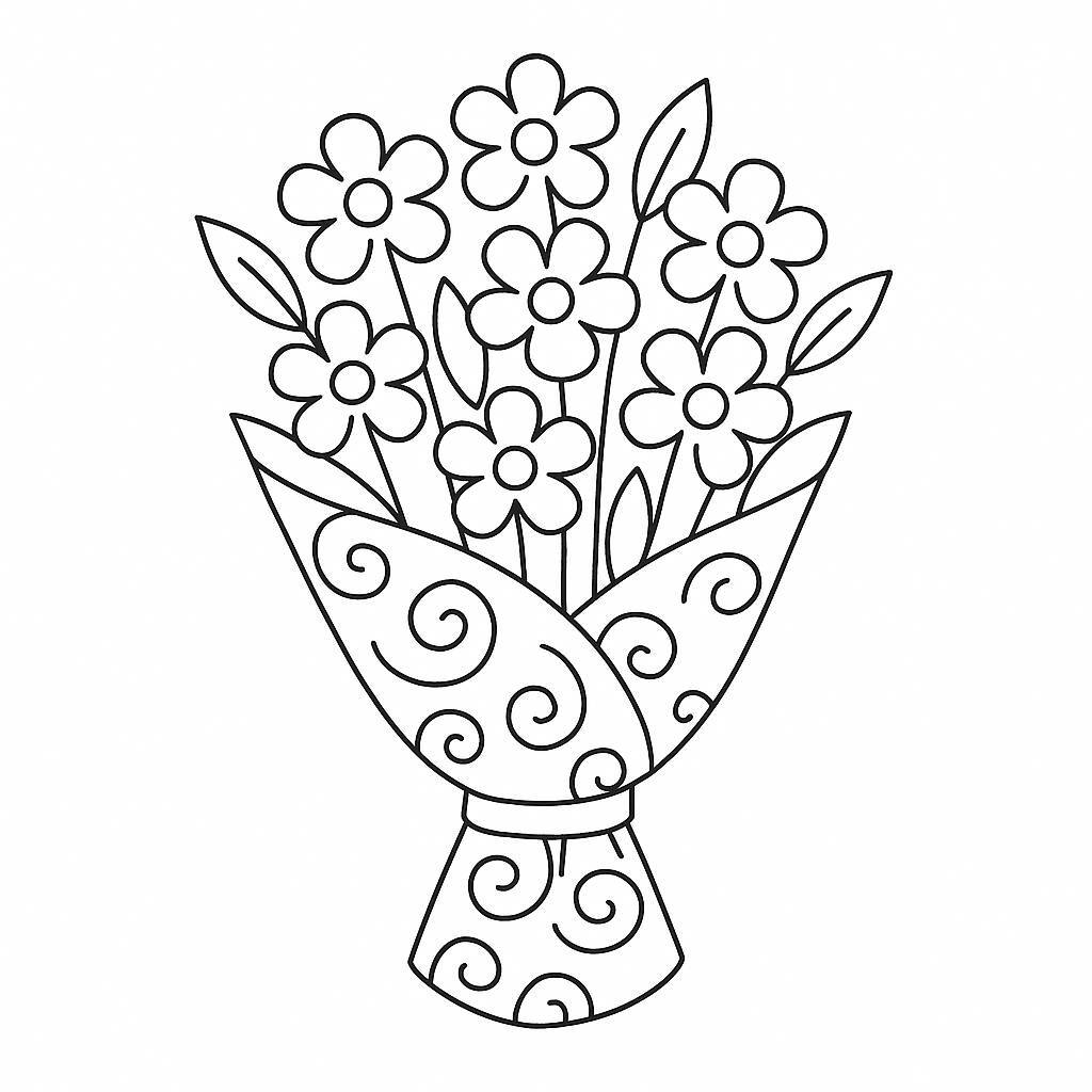 Bouquet Wrapped in Paper