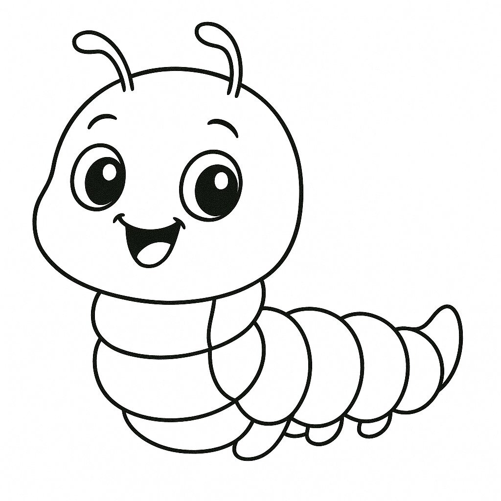 Cute Cartoon Caterpillar