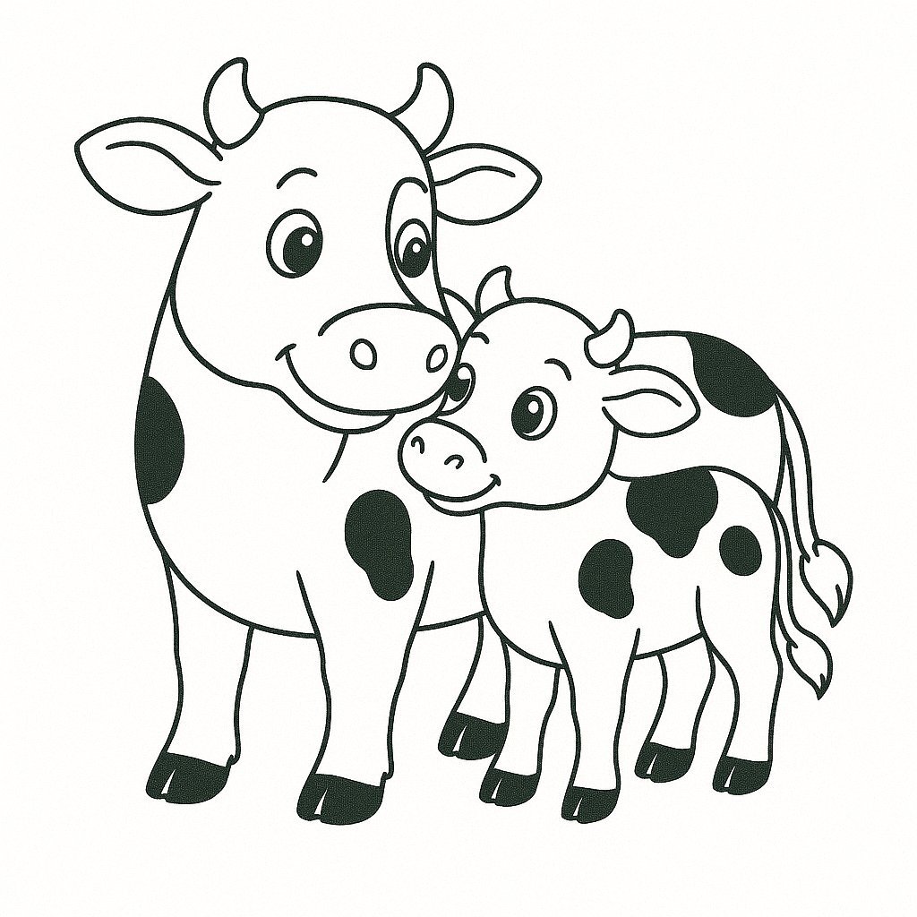 Mother Cow and Calf