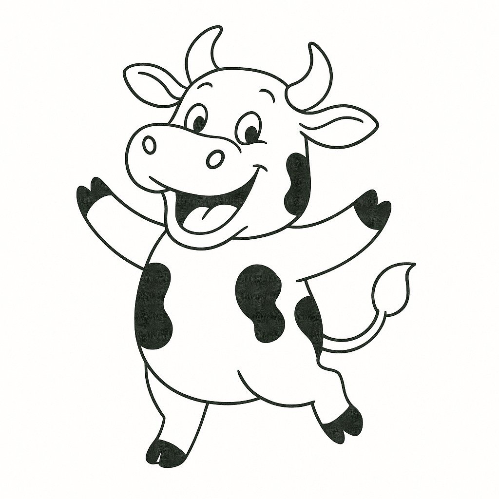 Playful Cow