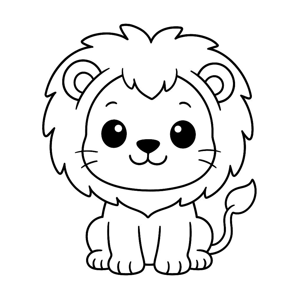 Cute Cartoon Lion