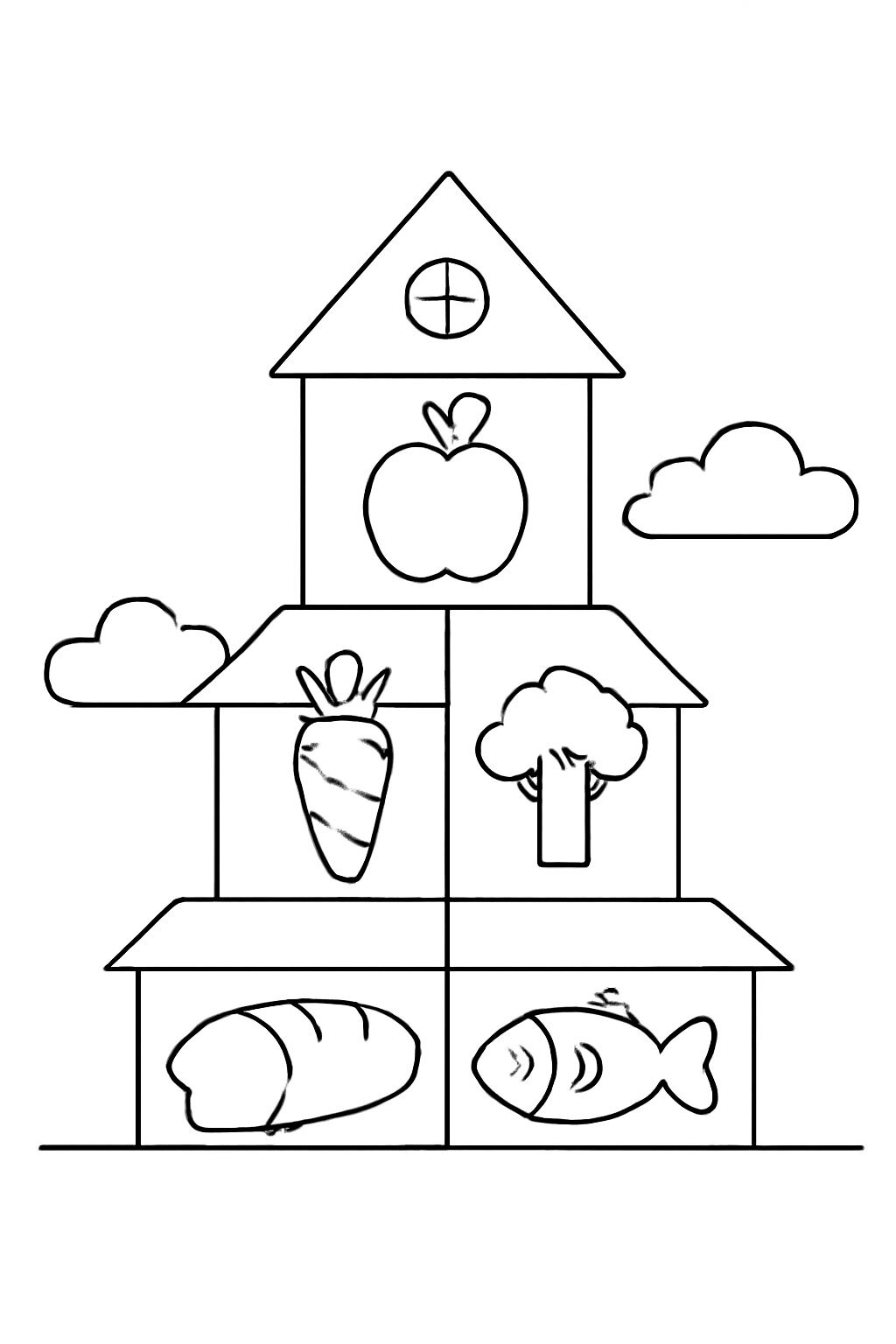 Nutrition Pyramid Coloring Pages for Kids 2026 – Easy Download