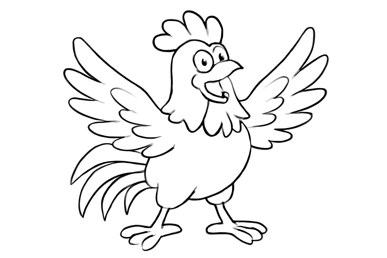 Playful Rooster