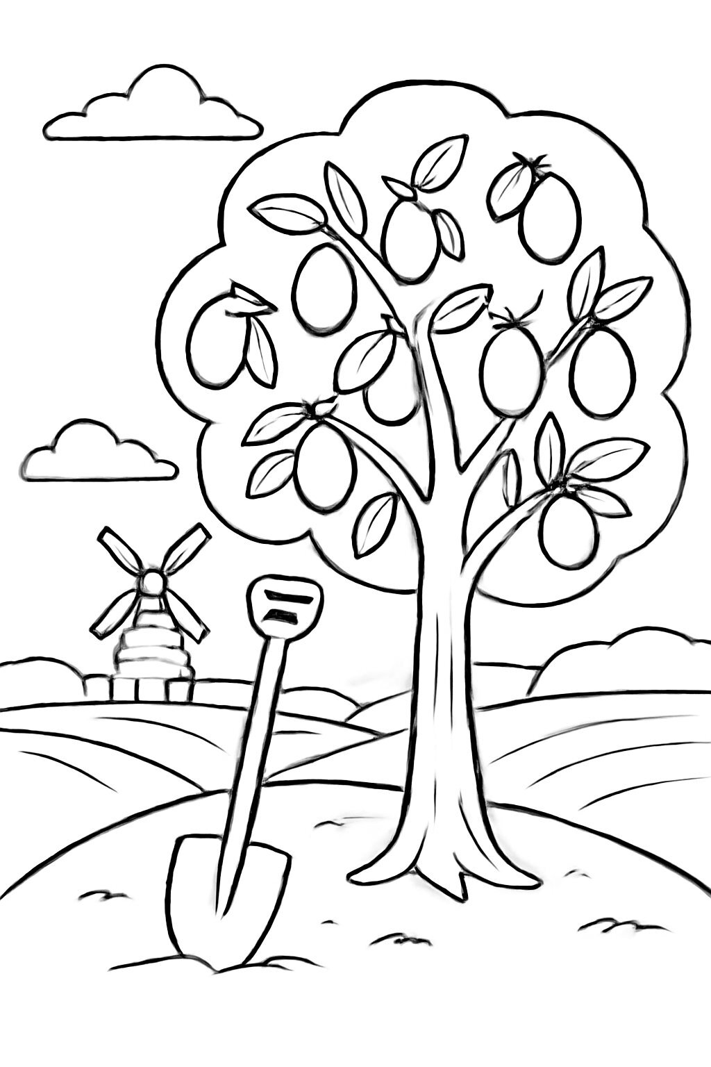 Tree Coloring Pages for Kids 2026 | Free Printable PDF