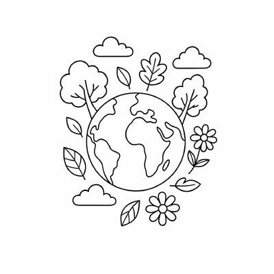 Beautiful Earth Coloring Pages for Kids 2026 - Creative and Educational
