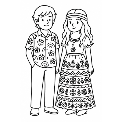 Boy and Girl Outfit Coloring Pages for Kids 2026