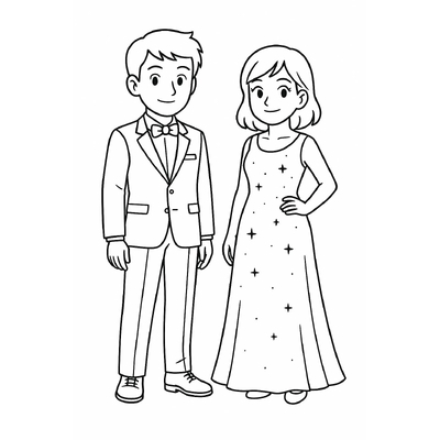 Boy and Girl Outfit Coloring Pages for Kids 2026