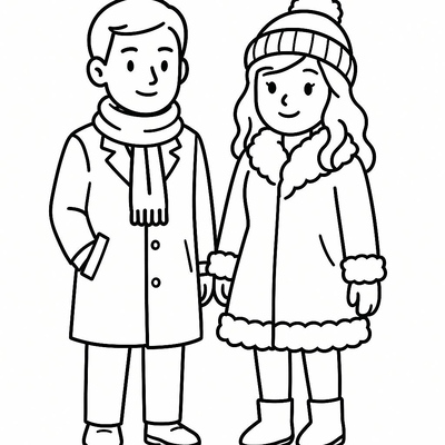Boy and Girl Outfit Coloring Pages for Kids 2026