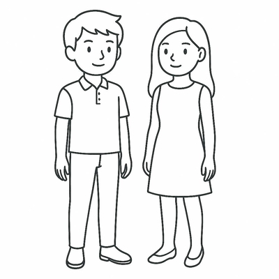 Boy and Girl Outfit Coloring Pages for Kids 2026