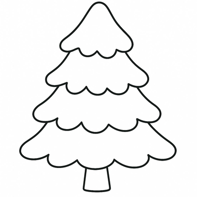 Christmas Tree Coloring Pages for Kids 2026 – Free PDF Download