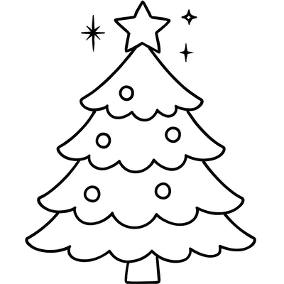 Christmas Tree Coloring Pages for Kids 2026 – Free PDF Download