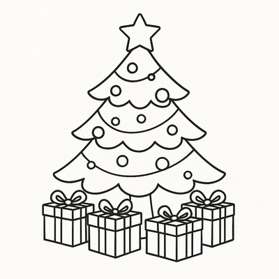Christmas Tree Coloring Pages for Kids 2026 – Free PDF Download
