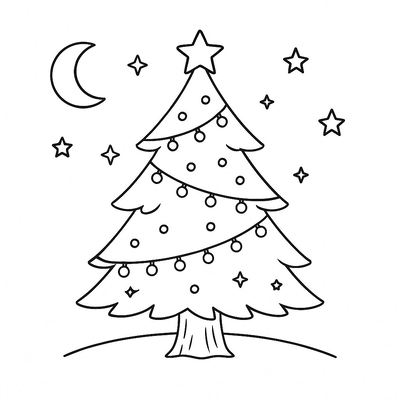 Christmas Tree Coloring Pages for Kids 2026 – Free PDF Download
