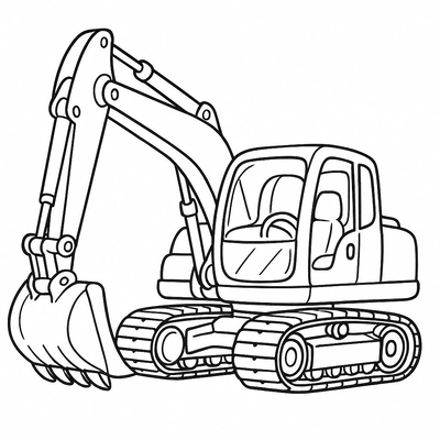 Excavator Coloring Pages for Kids 2026 - Dynamic Images and PDF
