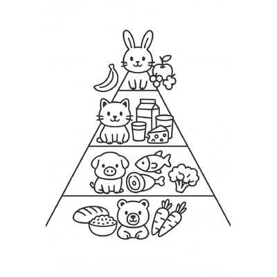 Nutrition Pyramid Coloring Pages for Kids 2026 – Easy Download