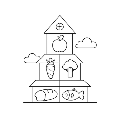 Nutrition Pyramid Coloring Pages for Kids 2026 – Easy Download