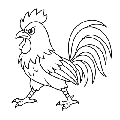 Rooster Coloring Pages 2026 - Fun Farm Animal Coloring Sheets for Kids PDF