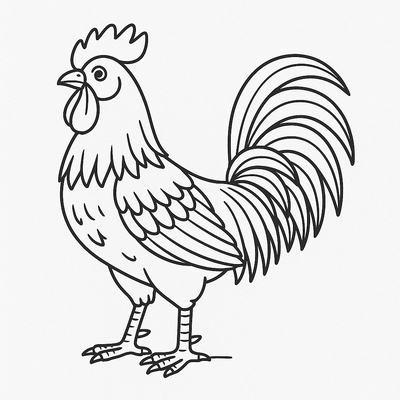 Rooster Coloring Pages 2026 - Fun Farm Animal Coloring Sheets for Kids PDF