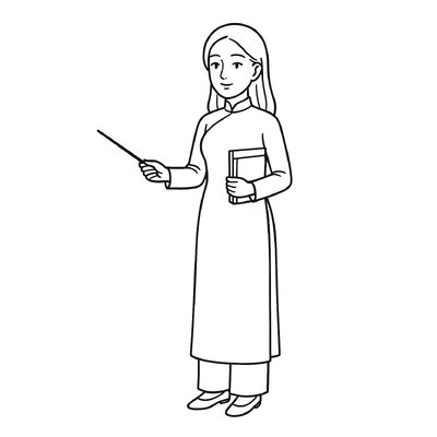 Teacher Portrait Coloring Pages 2026 - Printable Coloring Sheets for Kids PDF