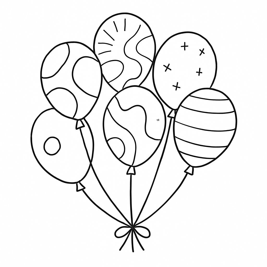 Balloon Bouquet Coloring Pages for Kids – Creative Fun 2026