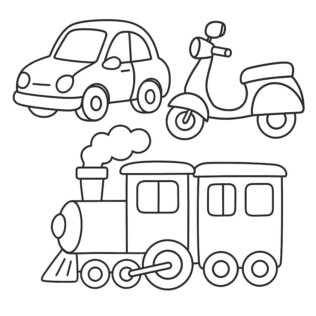 Playful Vehicle Drawings
