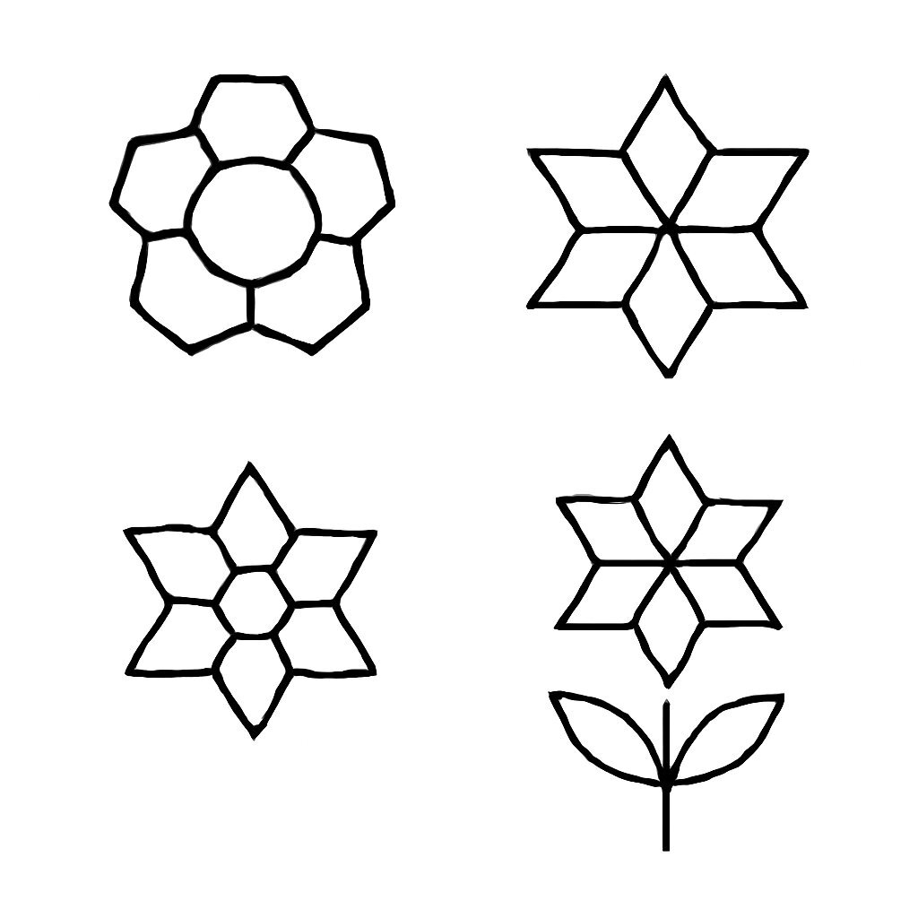 Geometric Flower Illustration